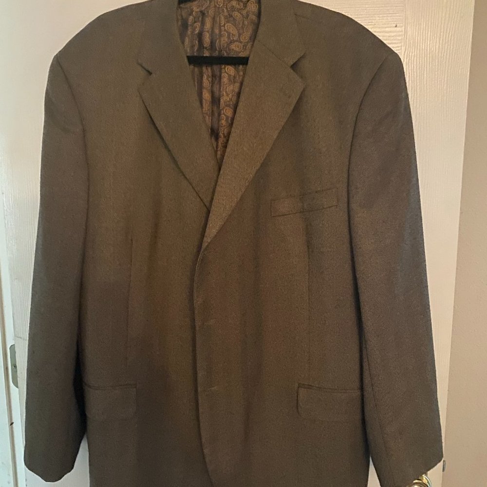 Dino Rosso Italia Mens Brown Blazer Sport Coat Size 48R